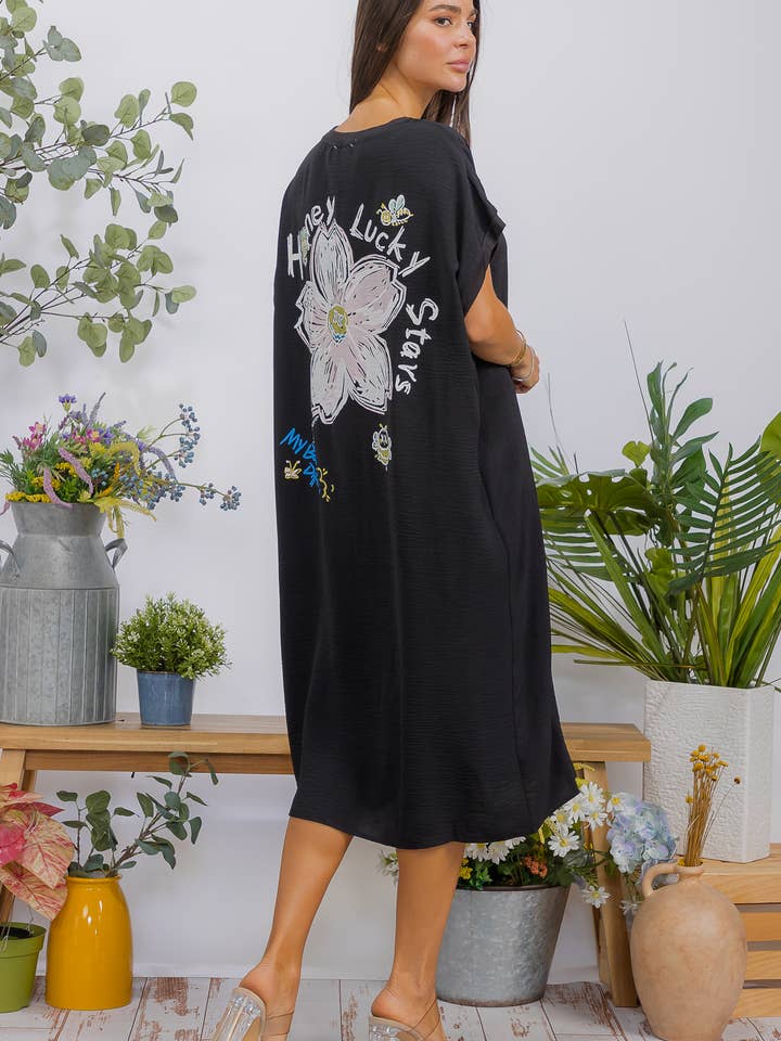 Vestido T-Shirt Oversized 2513-4 por atacado de H&H Fashion Inc.