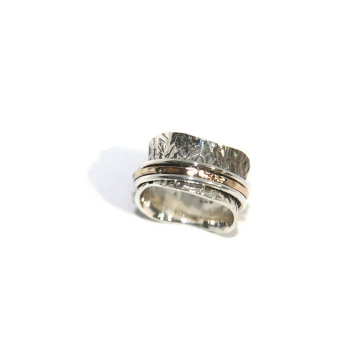 Tamara Kelly Designs - Wholesale Band/Stacked Ring - Narrow Spinning ring gold filled and silver spinners