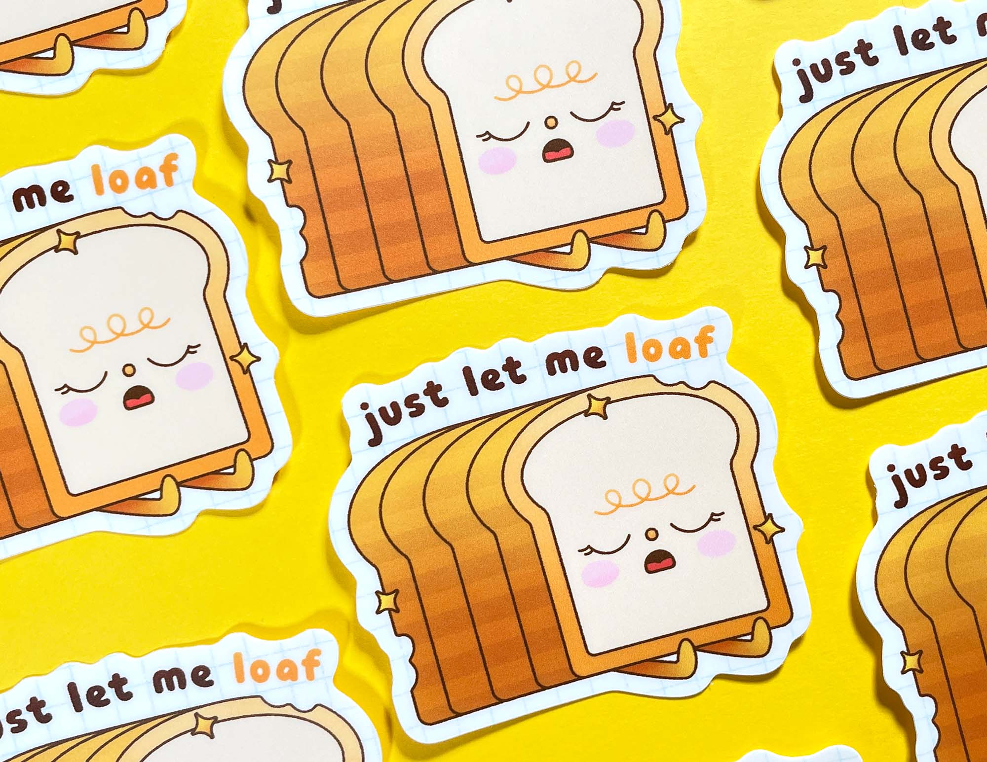 Kidnichols - Vente Autocollant - Autocollant en vinyle mat Let Me Loaf | Autocollant Lazy Day |3