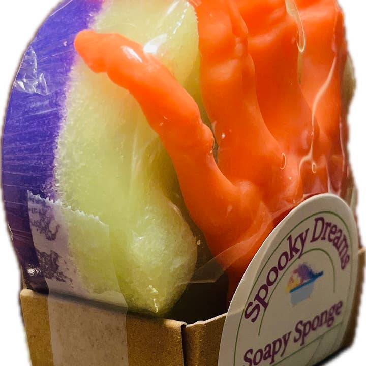 Ideal Soaps - Wholesale Bath Pouf/Sponge - Soapy Sponge Spooky Dreams3