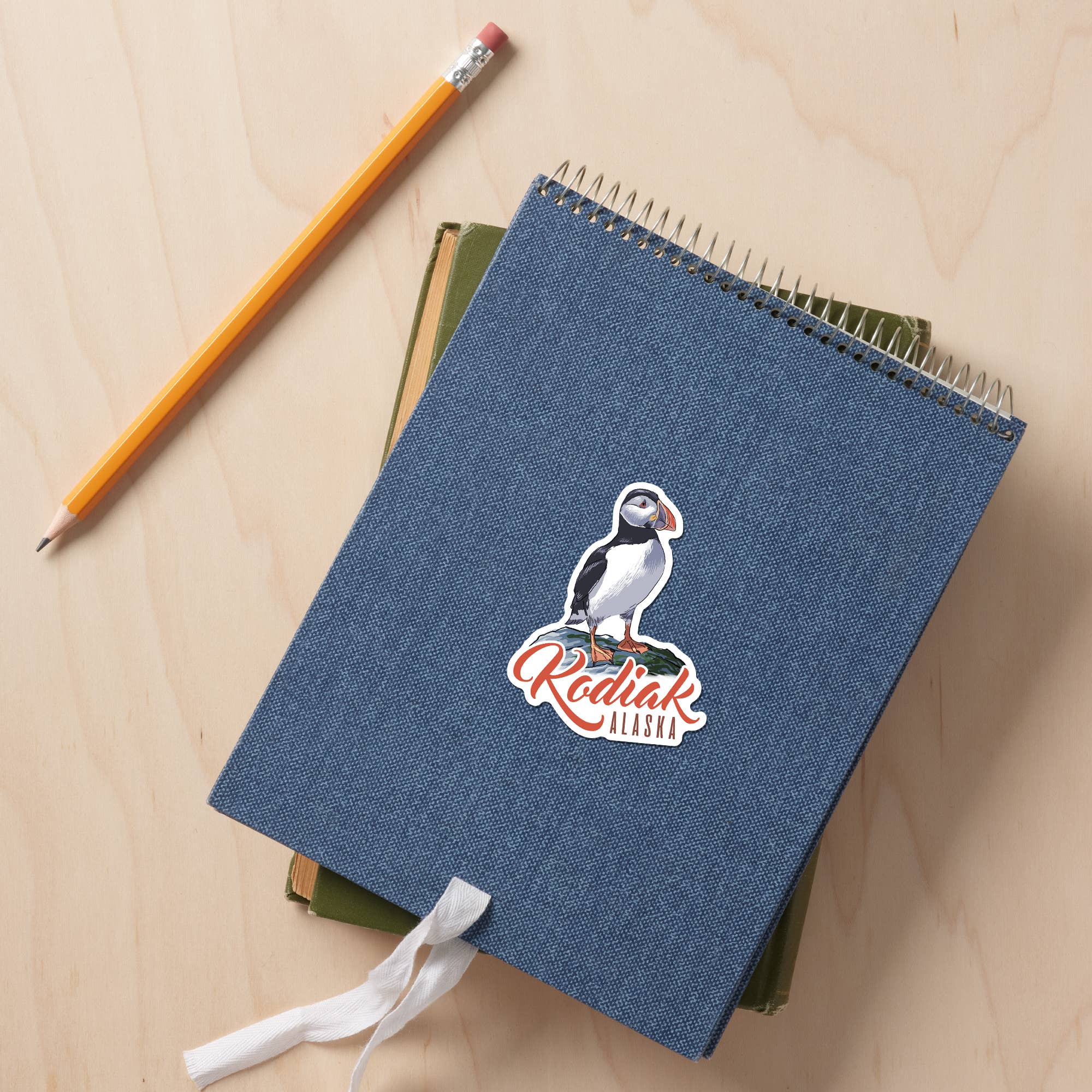 Lantern Press - Wholesale Sticker - STICKER Kodiak, Alaska, Puffin2