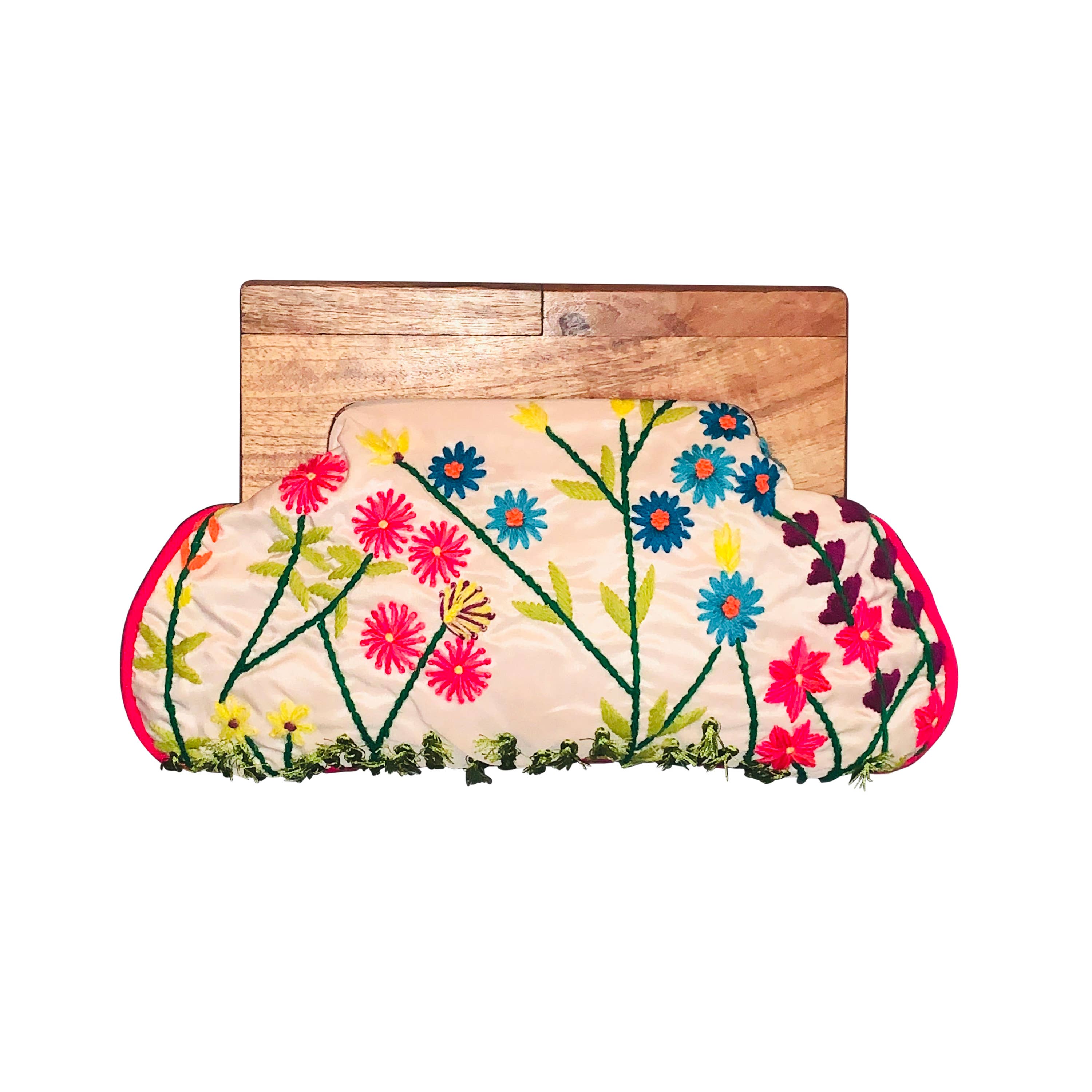 Chloe & Lex - Wholesale Clutch Bag - Women's - Floral Embroidered Garden Durable Clutch Bag for Women