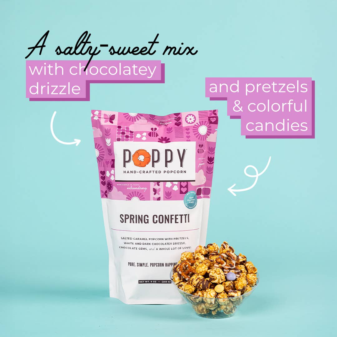 Poppy Hand-Crafted Popcorn - Wholesale Popcorn - Spring Confetti Popcorn1