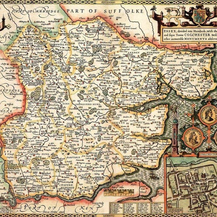 Carte historique de l'Essex (1610) pour la vente par Map Marketing Limited