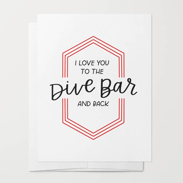 Dive Bar Love Card | Funny Love Cards, Anniversary Cards for wholesale by Just Follow Your Art