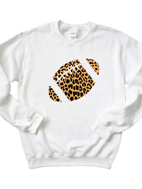 Sweat-shirt de football léopard pour la vente par Wildberry Waves