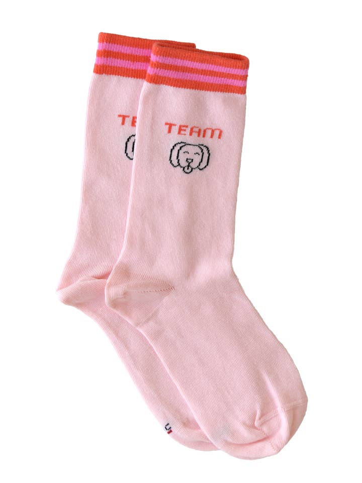 Calcetines de mujer de algodón orgánico - Julie Team Perro para venta al por mayor de Maison Causettes