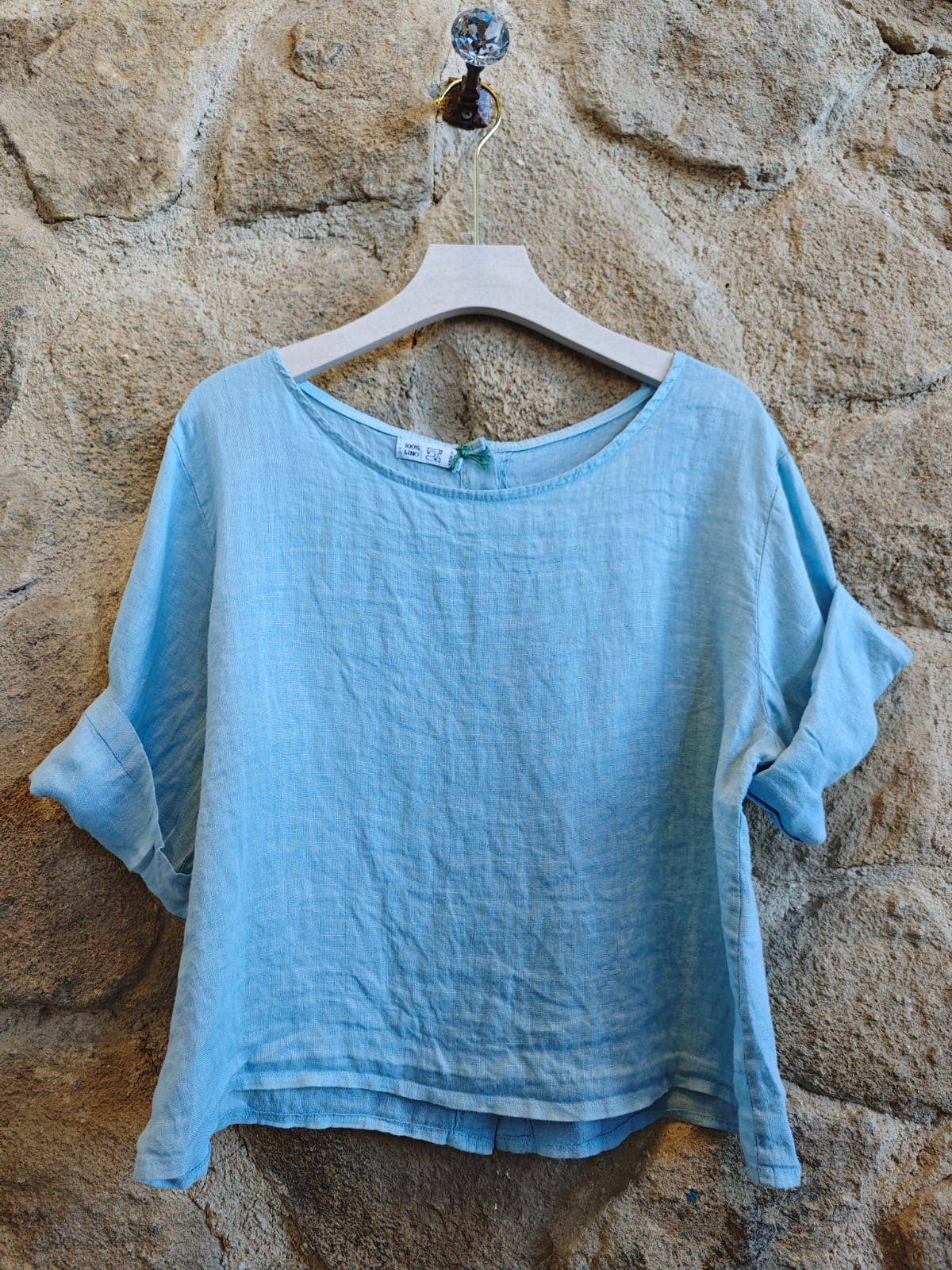 Linen & More – Engroshandel Bluse - Dame – Basic kort bluse i 100 % hør11