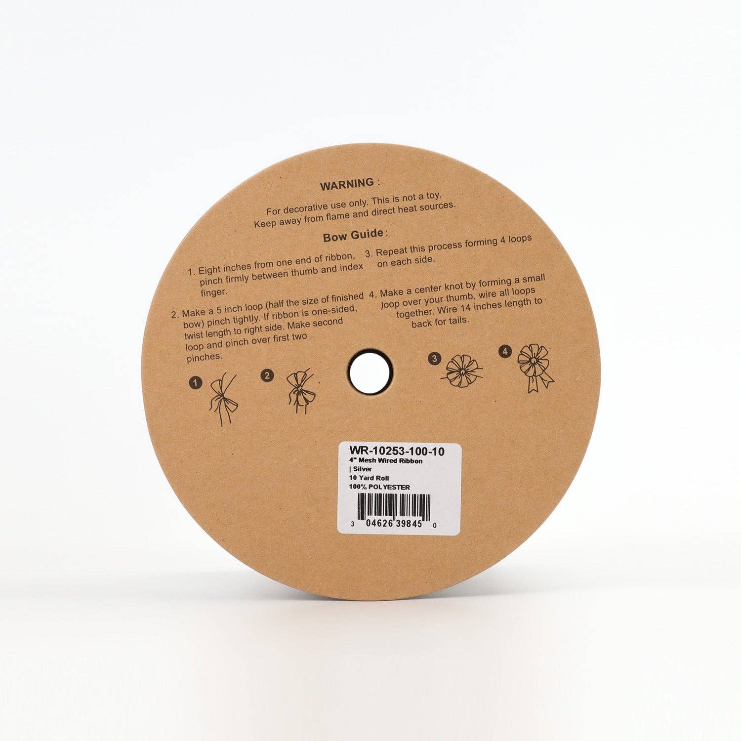 LA Ribbons Wholesale - Wholesale Ribbon - Gift Wrapping - 4" Mesh Wired Ribbon | Silver | 10 Yard Roll4