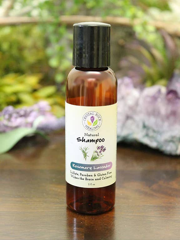 Rosemary & Lavender Shampoo 2oz for wholesale by Crystal Rock Healing, LLC
