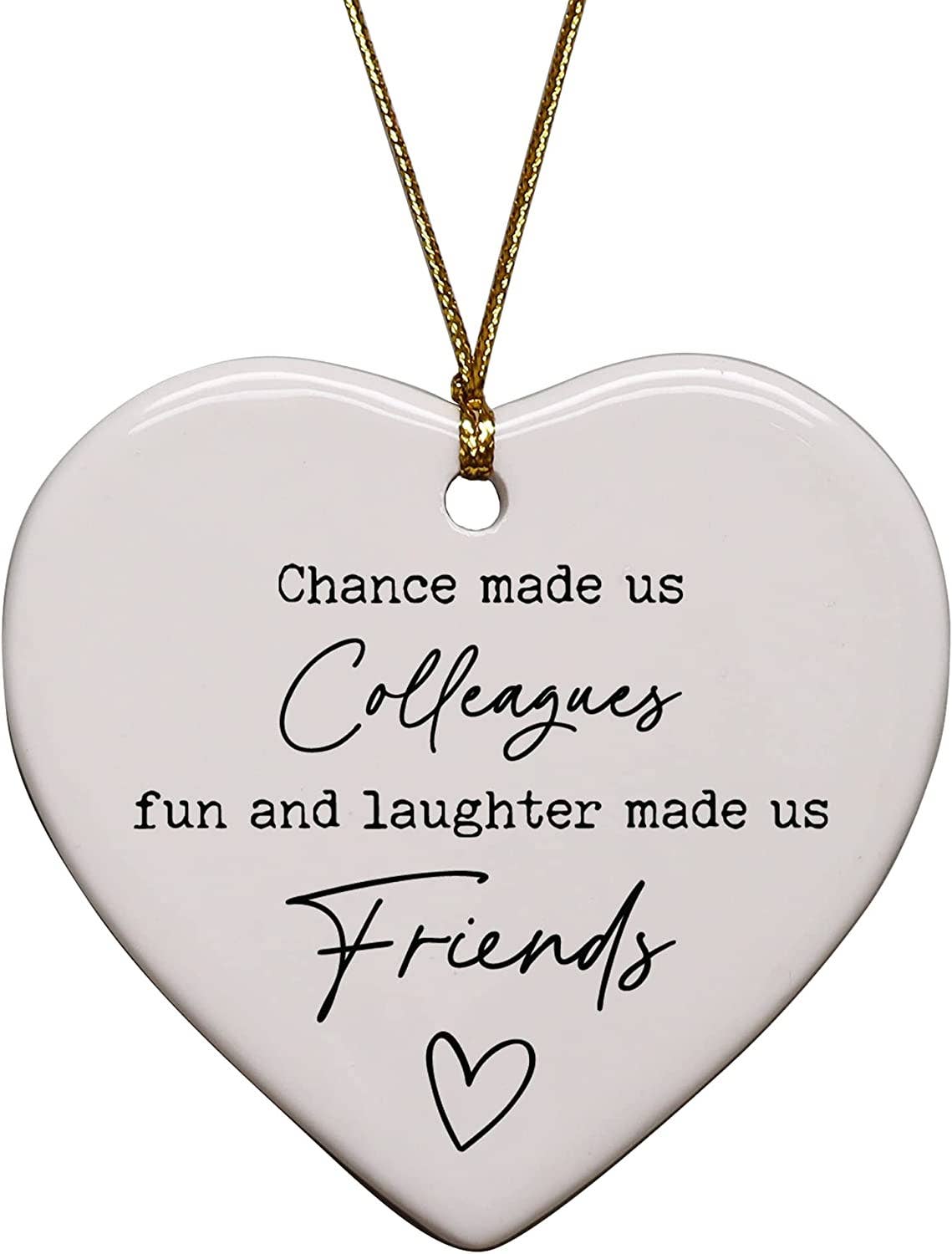 Cedar Crate Market - Wholesale Ornament - Chance Made Us Colleagues Heart Ornament3