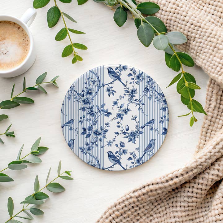 Gia Roma - Wholesale Decorative Tabletop Object - Blue Country Coaster Elegant Grandmillennial Blue Home Decor71