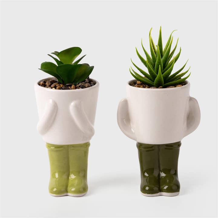 Plante artificielle en pot avec bottes, 2/s, 4,7" H pour la vente par Truu Design