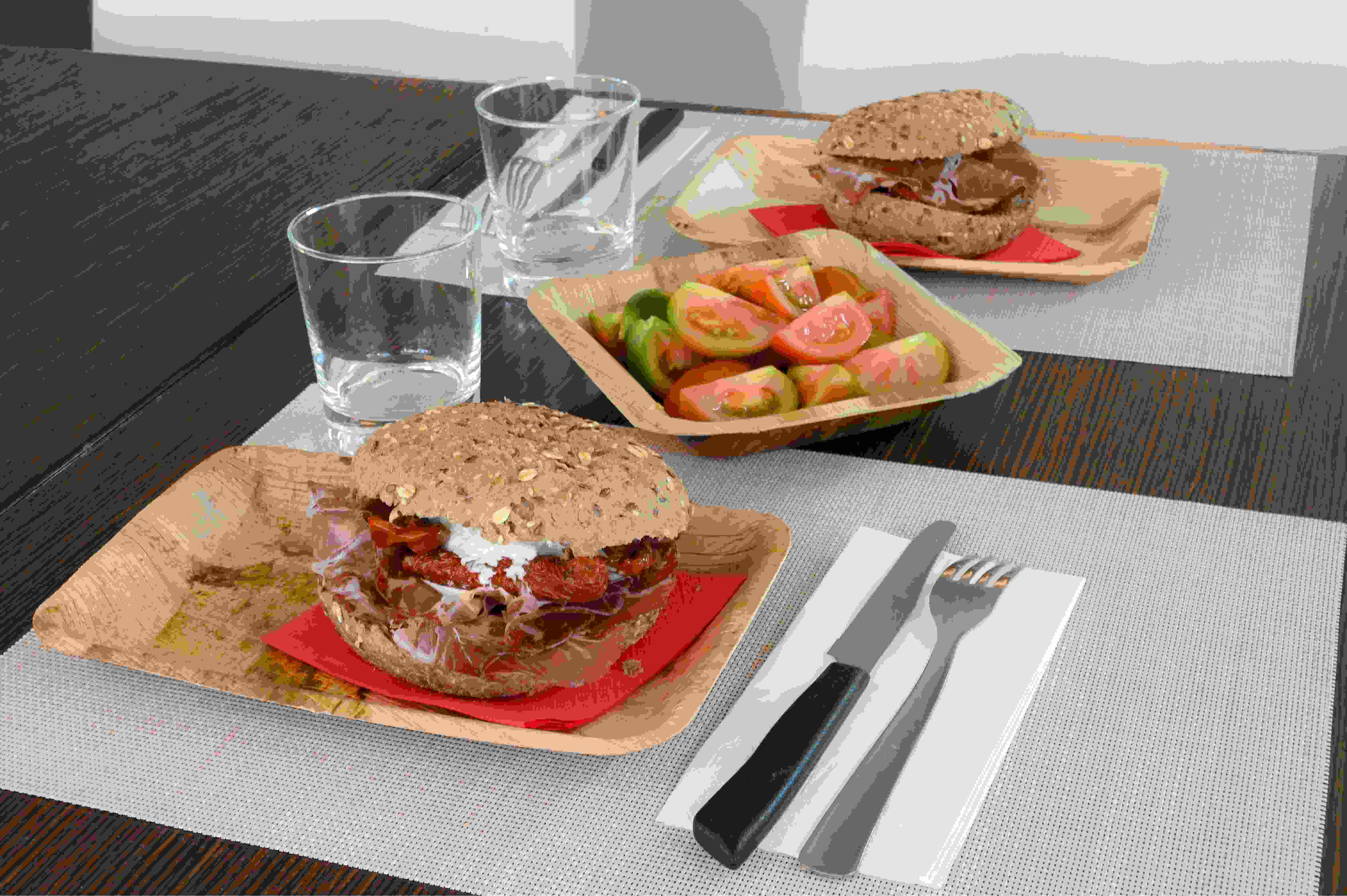 GNB S.r.l. (BioChic) - Wholesale Disposable Plate - Compostable disposable palm leaf plate 18x18cm6