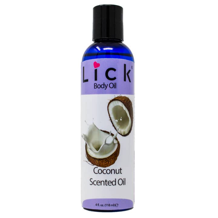 Coconut Scented Body Oil for wholesale by Lick