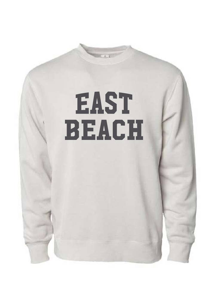 Mittelschweres, pigmentgefärbtes Sweatshirt mit Rundhalsausschnitt//Pigment Ivory//East Beach für den Großhandel von Salt & Sand