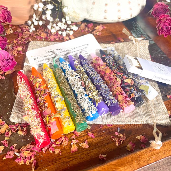 CharlieHaze - Wholesale Meditation Supplies - Ritual Herb Rolled Candles For Magic Spells6