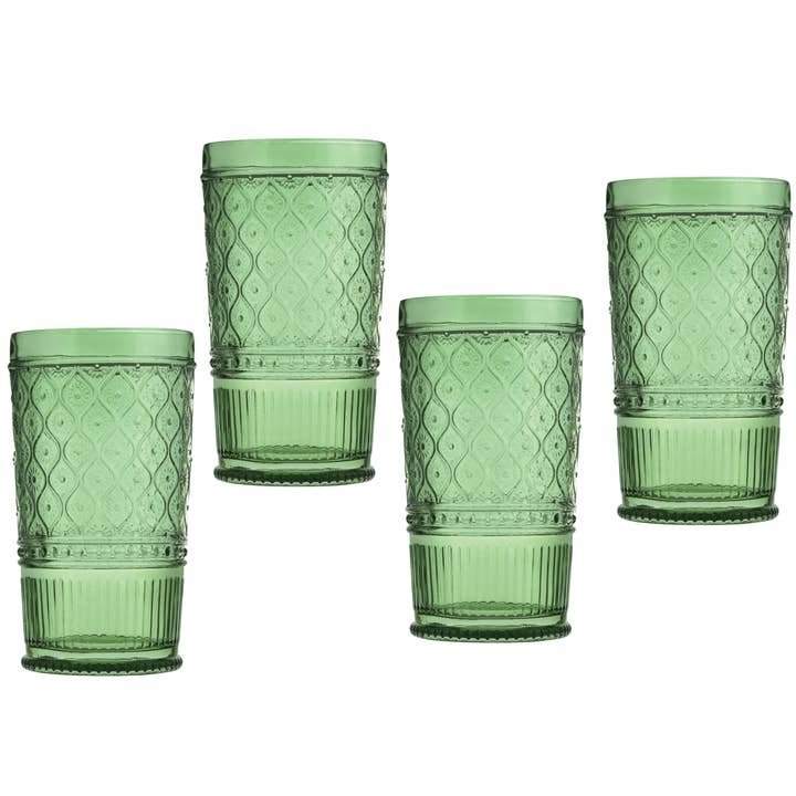 Godinger - Wholesale Drinking glass/cup - Set of Four Claro Jewel Tones - Multiple colors/sizes avail