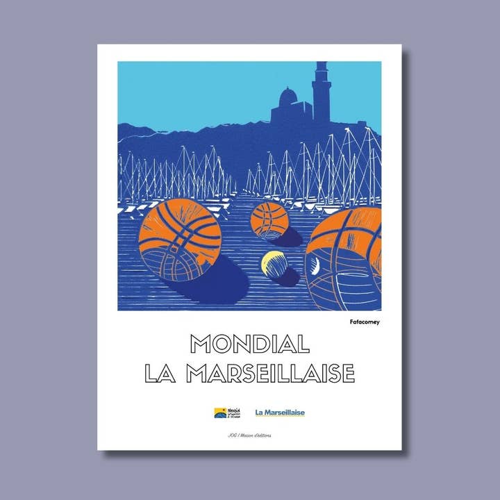 Manifesto - Porto Vecchio & Pétanque - Fafacomey per la vendita all'ingrosso da parte di JOG | Maison d’éditions