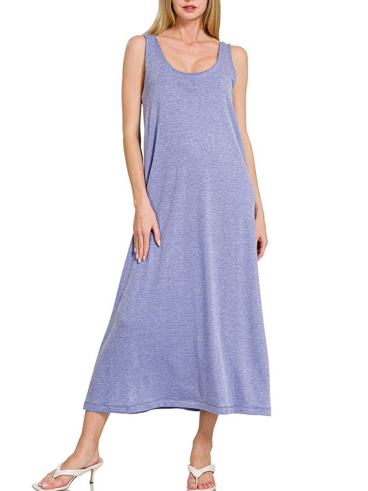 Vanilla Monkey - Wholesale Dress - Women's - French Terry Twisted Strap Maxi Dress