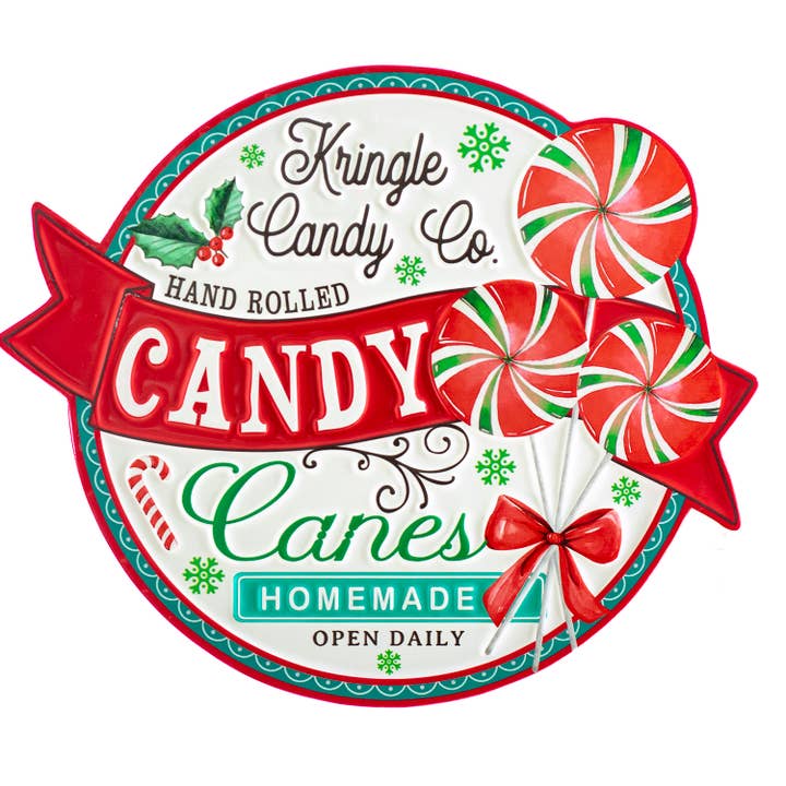 Candy Cane Sign for wholesale by Oak Street Wholesale