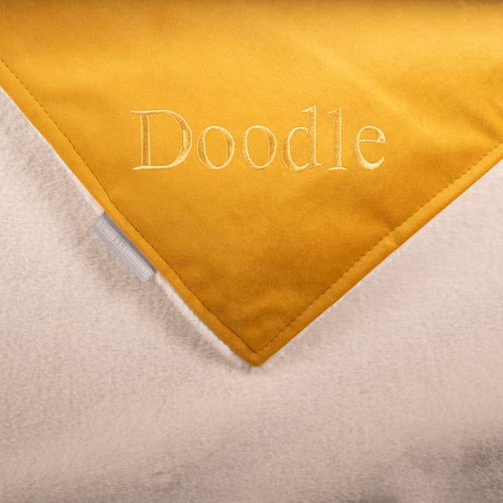Dog & Puppy Blanket in Saffron Velvet for wholesale on Faire4
