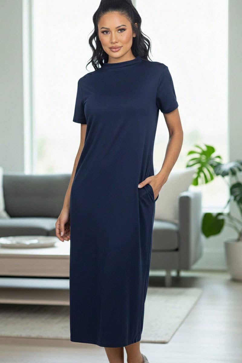 CAPELLA APPAREL - Wholesale Dress - Women's - Side Pocket Tee Dress16