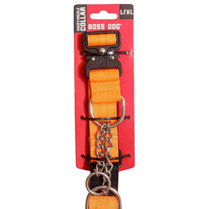 BOSS DOG BRAND, INC. - Wholesale Pet Collar - Dog - Boss Dog Martingale Large/XL Hunter Orange