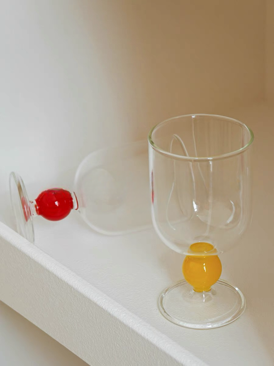 INSPECIAL HOME – Copo de vinho por atacado – Copos de vinho coloridos de gumballs soprados à mão11