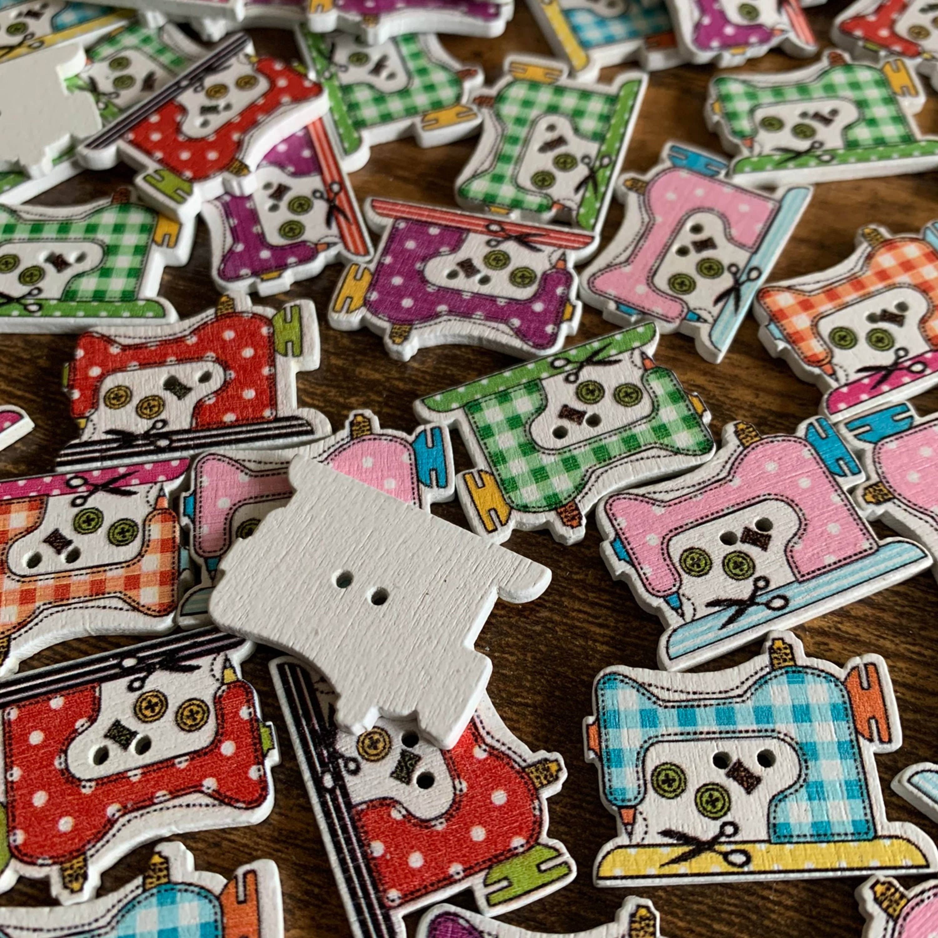 Magnifique Hearts - Vente Bouton à coudre/bouton-pression - Boutons en bois machine à coudre pour scrapbooking et loisirs créatifs2