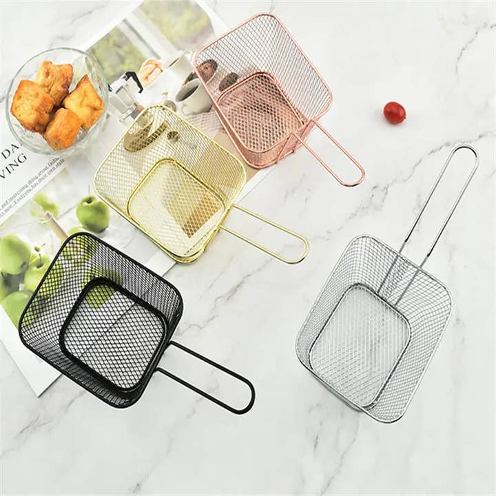 Sostraw & SmartThings - Wholesale Appetizer Serveware - Fries Basket - Squared shape - 4 colors9