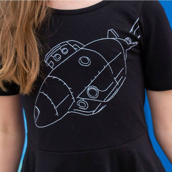 Princess Awesome - Wholesale Dress - Kids - Deep Sea Creatures Ballerina Dress with Pockets