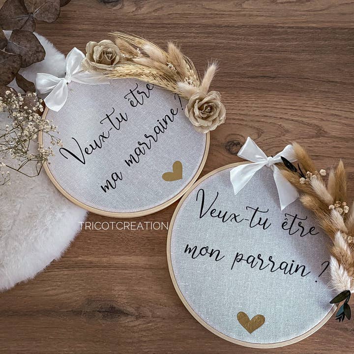 TricotCreation - Wholesale Sign - Tambourine do you want to be my godmother