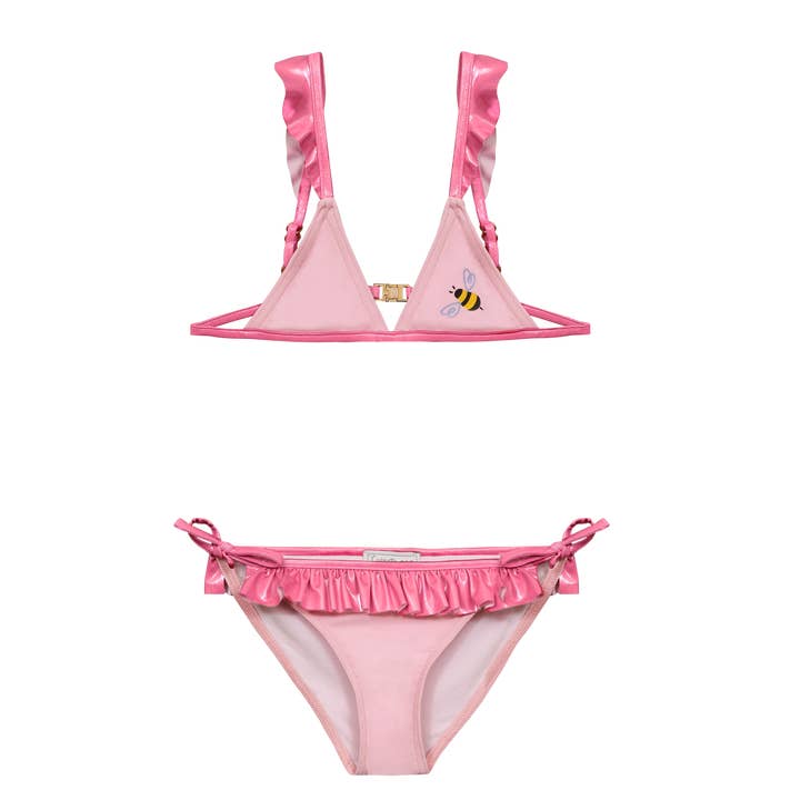 Costume da bagno per bambine due pezzi Anti UV bebelle color api per la vendita all'ingrosso da parte di Chipote Pas