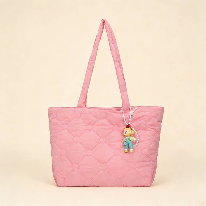 VERSATILE DIAMOND-PATTERNED DOLL CHARM CLOTH BAG_CUAB01151 for wholesale by DOUBLJU