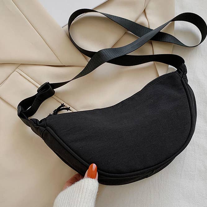 UNISHE - Wholesale Crossbody Bag - Women's - Plain Nylon Moon Crossbody Bag ZZKF7213