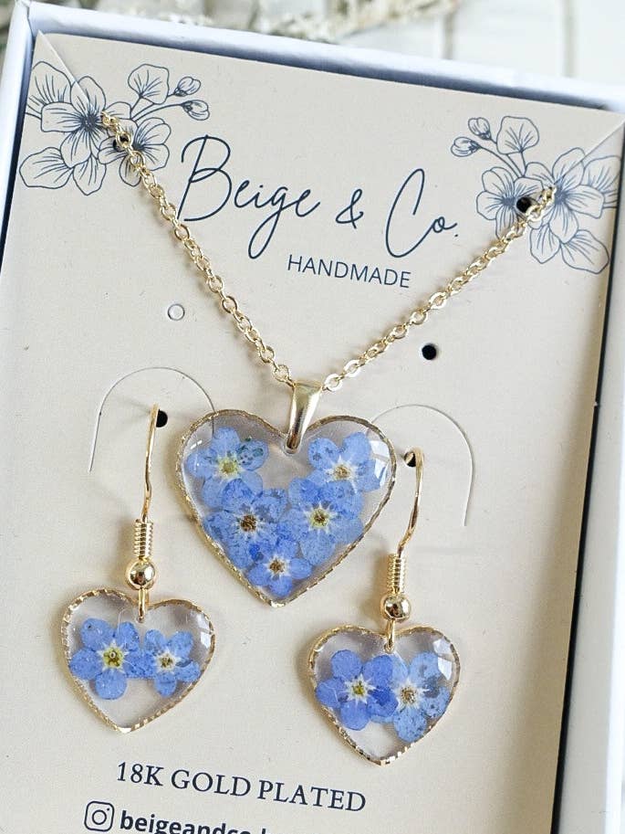 Set of Blue Heart for wholesale by Beige & Co. Handmade