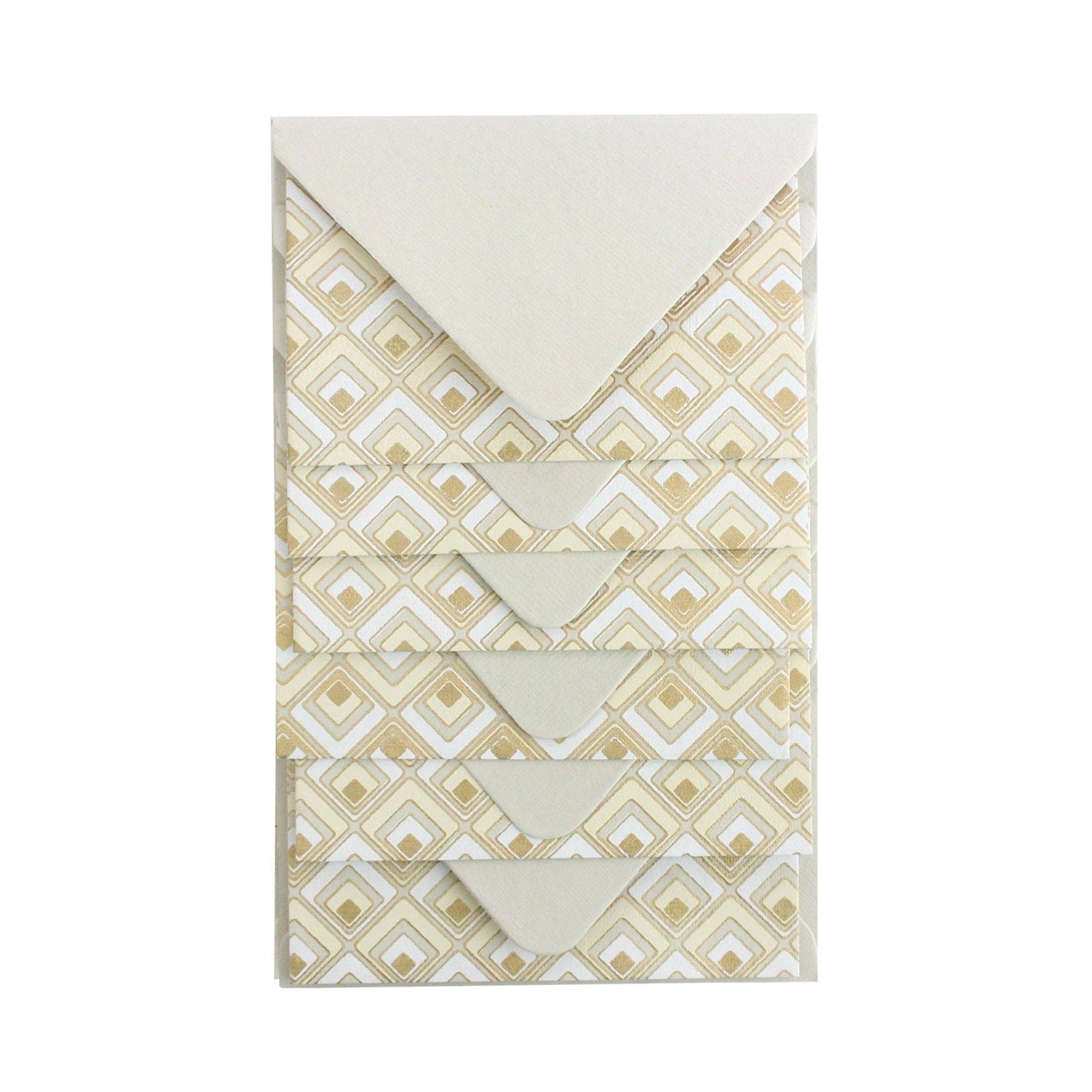 Emartbuy – wholesale Envelopes – Envelopes with Notecard in Gift Box Pack of 6 - Gold1