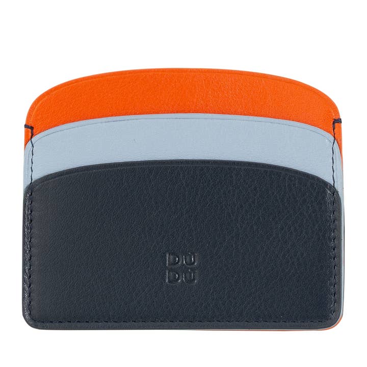 Dudu Slim Leather Card Holder Coloured Navy for wholesale by dudu