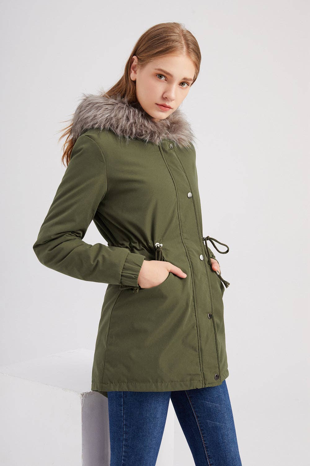 Marayn - Wholesale Coat - Women's - Warm Hooded MidLength Padded Parka Coat  Winter 202555
