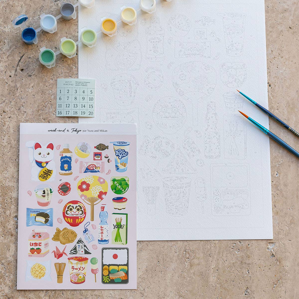 La Petite Épicerie – Großhandel Bastelset – Malen nach Zahlen Set – Wochenende in Tokio2