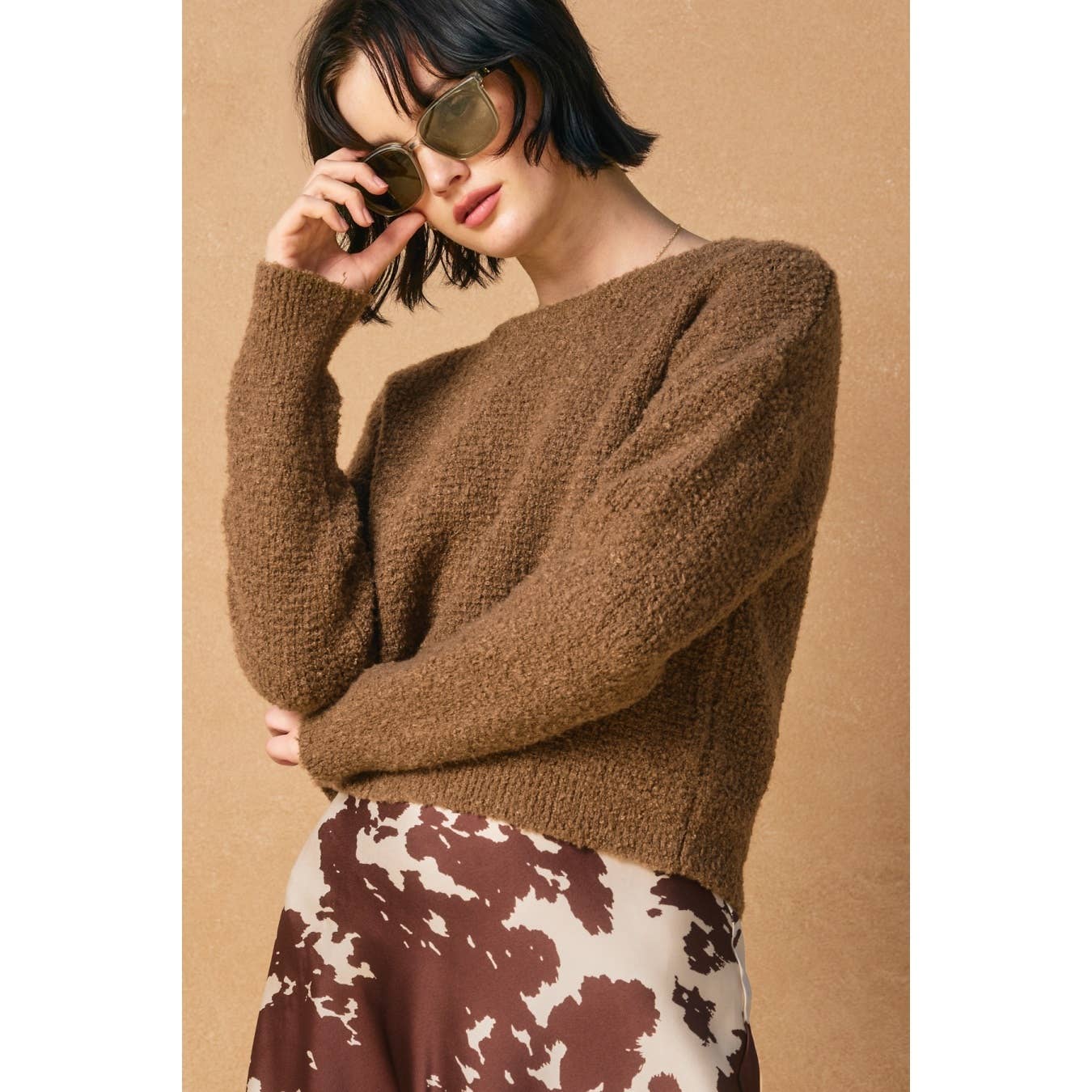 Dress Forum - Venta al por mayor Jersey de punto - Mujer - Jersey de cuello redondo Peach Fuzz9