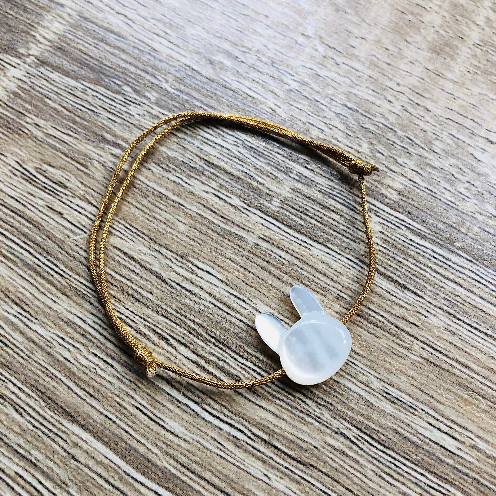 YSIE - Wholesale Beaded Bracelet - Kids - Adjustable cord bracelet for children Mother-of-Pearl Camille7