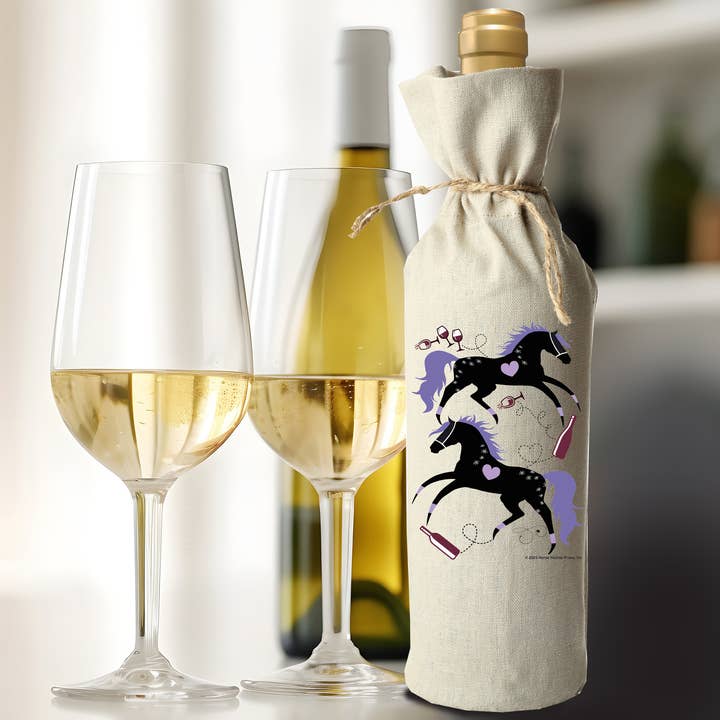 Cavalo Equestre / Saco de Vinho em Linho para Oferta / Traz o Vinho! por atacado de Horse Hollow Press / Pretty, Funny, Snarky Cards & Stickers