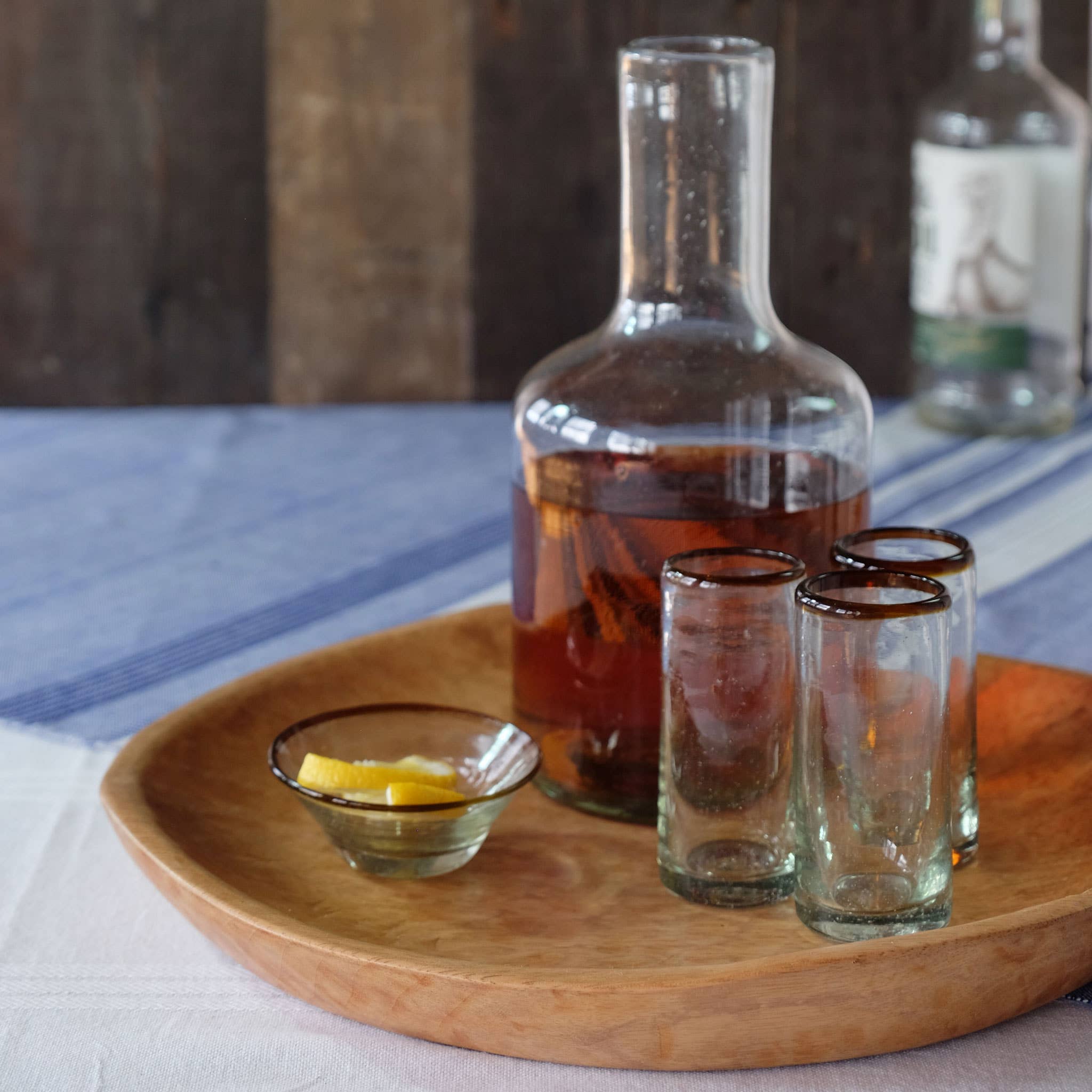 Sobremesa - Wholesale Condiment/Dip Bowl - Amber Rim Tiny Glass Bowl | Spice bowl | Pinch Bowl2