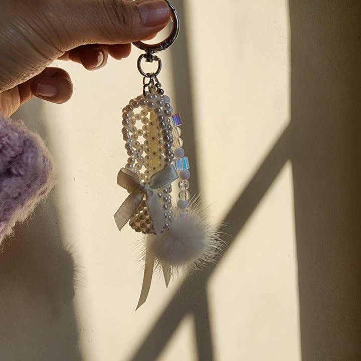 MOND HAUS - Wholesale Keychain - Women's - Lucienne Keychain | Coquette Lovely Ballet Shoes Beads Charm4