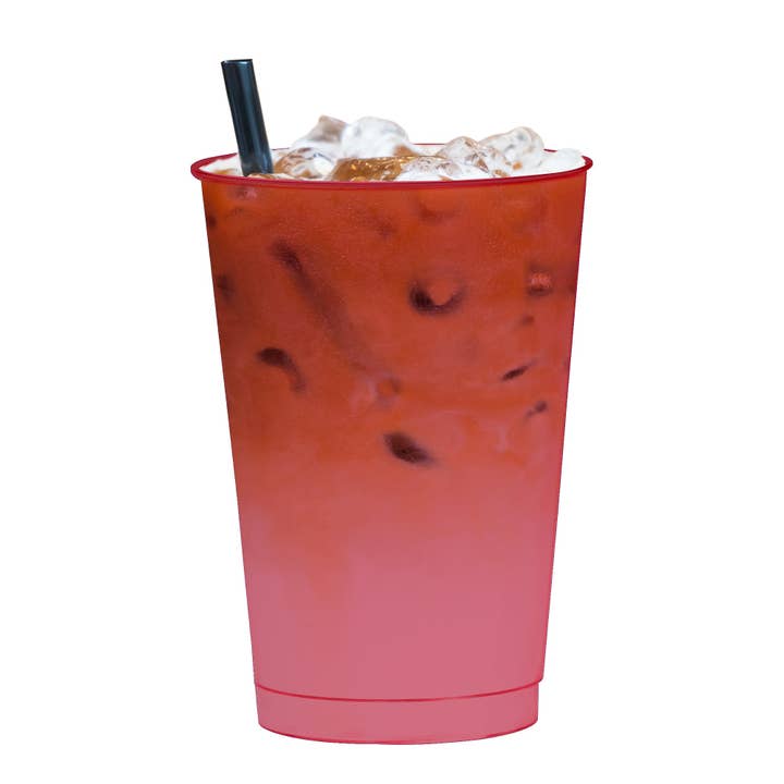 Smarty had a Party - Wholesale Disposable cup - 12 oz. Clear Red Disposable Plastic Party Cups - 240 pcs1