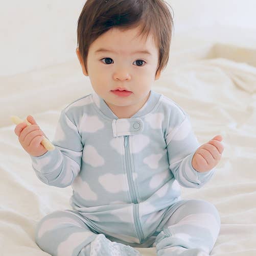 Modal Baby Boys Girls Cloud Baby Footie Onesie for wholesale by Vaenait Baby