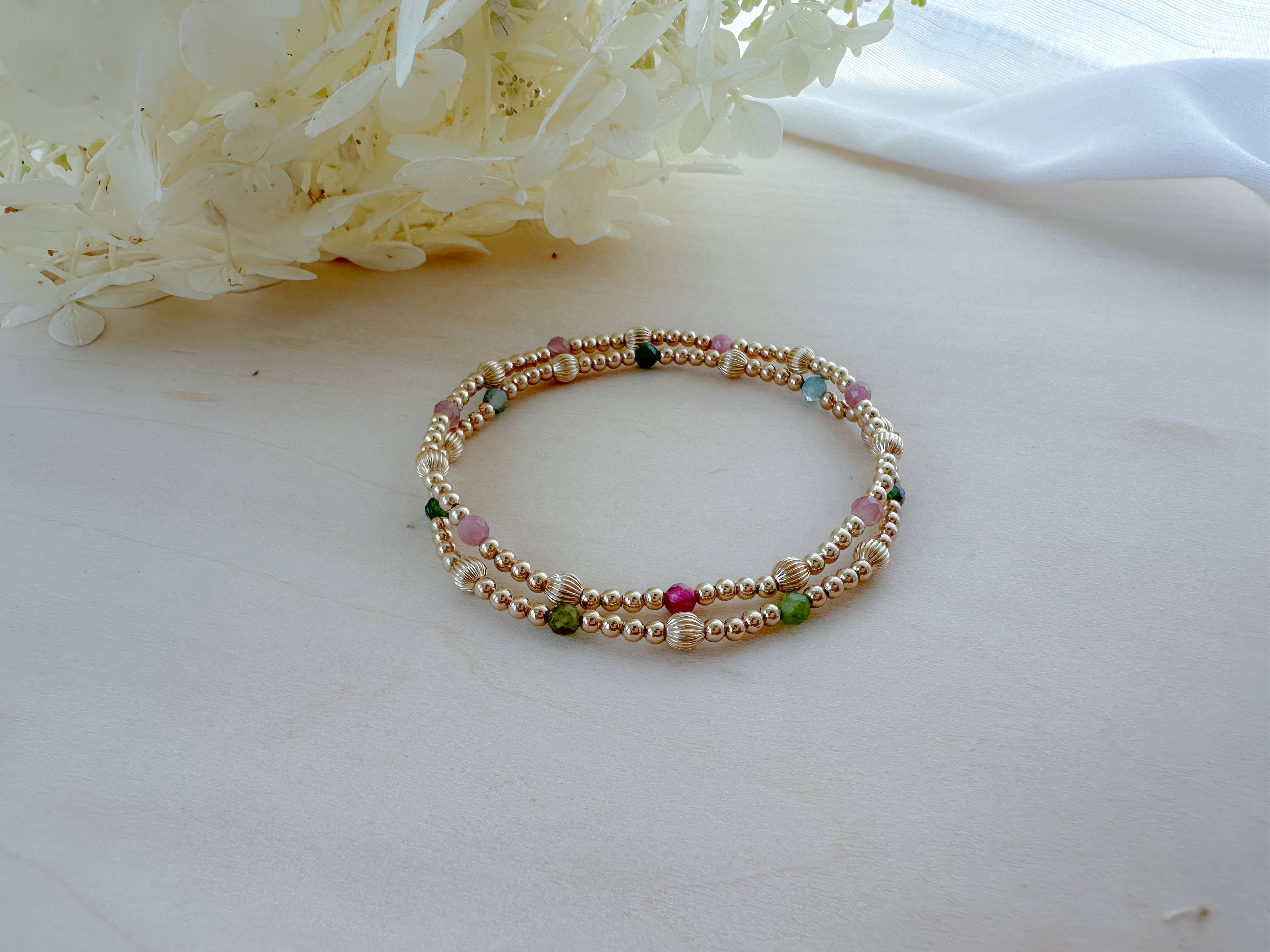 Amethyst and Opal - Vendita all'ingrosso Bracciale con perline - Bracciale con pietre preziose ondulate 3