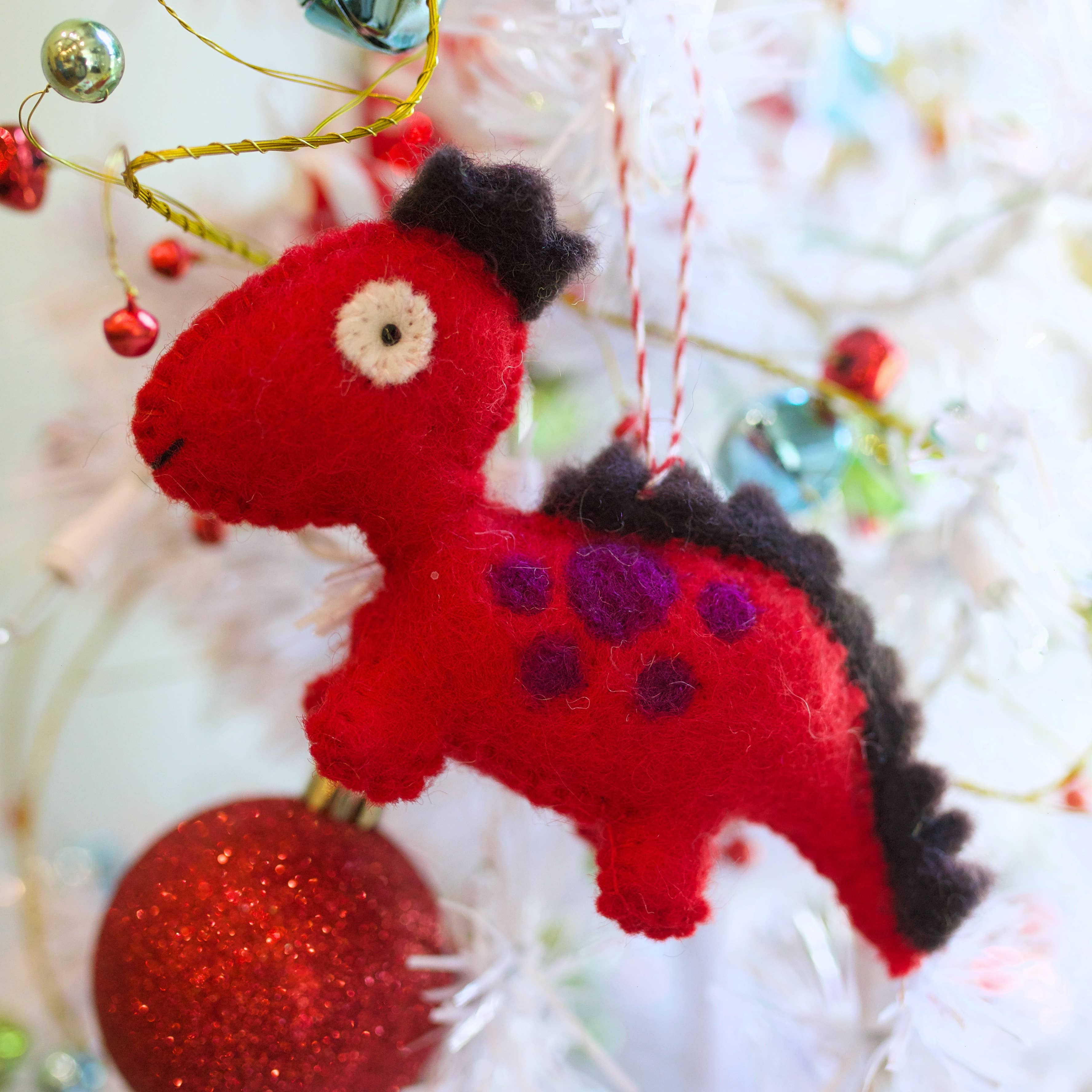 Ornaments 4 Orphans - Wholesale Ornament - Spinosaurus Felt Wool Dinosaur Christmas Ornament1
